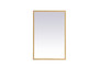 Pier 18X30 Inch Led Mirror With Adjustable Color Temperature 3000K/4200K/6400K In Brass "MRE61830BR"