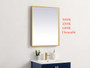 Pier 20X36 Inch Led Mirror With Adjustable Color Temperature 3000K/4200K/6400K In Brass "MRE62036BR"