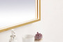 Pier 27X30 Inch Led Mirror With Adjustable Color Temperature 3000K/4200K/6400K In Brass "MRE62730BR"