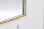 Pier 36X60 Inch Led Mirror With Adjustable Color Temperature 3000K/4200K/6400K In Brass "MRE63660BR"