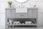 60 Inch Single Bathroom Vanity In Grey "VF60160GR"
