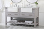 60 Inch Double Bathroom Vanity In Grey "VF60160DGR"