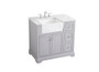 36 Inch Single Bathroom Vanity In Grey "VF60236GR"