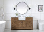 60 Inch Single Bathroom Vanity In Driftwood "VF60260DW"