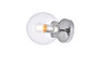 Mimi Six Inch Dual Flush Mount And Bath Sconce In Chrome With Clear Glass "LD2450C"