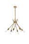 Lucca 23 Inch Pendant In Brass "LD640D23BR"