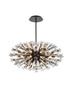 Vera 42 Inch Crystal Starburst Oval Pendant In Black "2500D42BK"