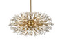 Vera 42 Inch Crystal Starburst Oval Pendant In Gold "2500D42SG"