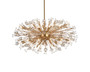 Vera 48 Inch Crystal Starburst Oval Pendant In Gold "2500D48SG"