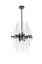 Sienna 17 Inch Crystal Rod Pendant In Black "2502D17BK"