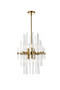 Sienna 17 Inch Crystal Rod Pendant In Gold "2502D17SG"