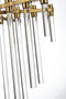 Sienna 17 Inch Crystal Rod Pendant In Gold "2502D17SG"