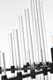 Sienna 23 Inch Crystal Rod Pendant In Black "2502D23BK"