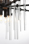 Sienna 27 Inch Crystal Rod Pendant In Black "2502D27BK"