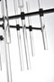 Sienna 31 Inch Crystal Rod Pendant In Black "2502D31BK"