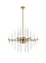 Sienna 31 Inch Crystal Rod Pendant In Gold "2502D31SG"