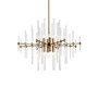 Sienna 31 Inch Crystal Rod Pendant In Gold "2502D31SG"