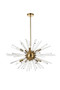 Sienna 32 Inch Crystal Rod Pendant In Gold "2502D32SG"