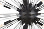 Sienna 42 Inch Crystal Rod Pendant In Black "2502D42BK"