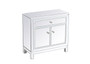 29 Inch Mirrored Cabinet In White "MF71034WH"