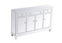 56 Inch Mirrored Credenza In White "MF72001WH"