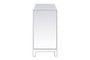 40 Inch Mirrored Three Drawer Cabinet In White "MF72019WH"
