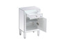 18 Inch Mirrored Nightstand In White "MF72035WH"