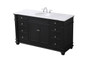 60 Inch Single Bathroom Vanity Set In Black "VF50060BK"