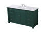 60 Inch Double Bathroom Vanity Set In Green "VF50060DGN"