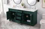 72 Inch Double Bathroom Vanity Set In Green "VF50072DGN"