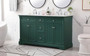 60 Inch Double Bathroom Vanity Set In Green "VF53060DGN"