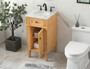 18 Inch Single Bathroom Vanity In Natural Wood "VF12518NW"