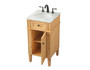 18 Inch Single Bathroom Vanity In Natural Wood "VF12518NW"