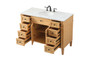 48 Inch Single Bathroom Vanity In Natural Wood "VF12548NW"