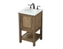 19 Inch Single Bathroom Vanity In Driftwood "VF27019DW"