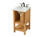 19 Inch Single Bathroom Vanity In Natural Wood "VF27019NW"