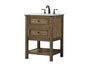 24 Inch Single Bathroom Vanity In Driftwood "VF27024DW"