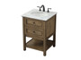24 Inch Single Bathroom Vanity In Driftwood "VF27024DW"