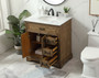 32 Inch Single Bathroom Vanity In Driftwood "VF15032DW"