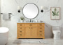 60 Inch Single Bathroom Vanity In Natural Wood "VF15060NW"