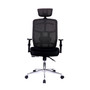 "RTA-1010-BK" Techni Mobili High Back Executive Mesh Office Chair With Arms, Lumbar Support And Chrome Base, Black