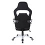 "RTA-2017-GRY" Techni Mobili Ergonomic Upholstered Racing Style Home & Office Chair, Grey/Black