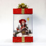 FHF 12 in Snowy gift box- Gold Bow and Santa "FSGB012A-RD"