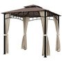 Orianna 8'x8'8 Steel Soft Top Gazebo "ORIANGAZ-TAN"