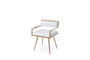 Modrest Rosario Modern White & Rosegold Dining Chair VGVCB879-WHT