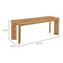 Angle Oak Dining Bench Small "RP-1028-24"