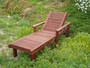 Pacific Redwood stained Douglas Fir Wood Single Sun Chaise Lounge "CLSNSF-AWS1905"