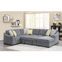Armless Loveseat With Pull Out Sleeper-Grey By Emerald Home "U4378-16-03"
