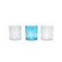 Elegant Designs Winter Wonderland Candle Set of 3, Blue Frost "HG5000-FBL"