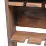 Elegant Designs Bartow Wall Mounted Wood Wine Rack Shelf with Glass Holder, Restored Wood "HG1020-RWD"